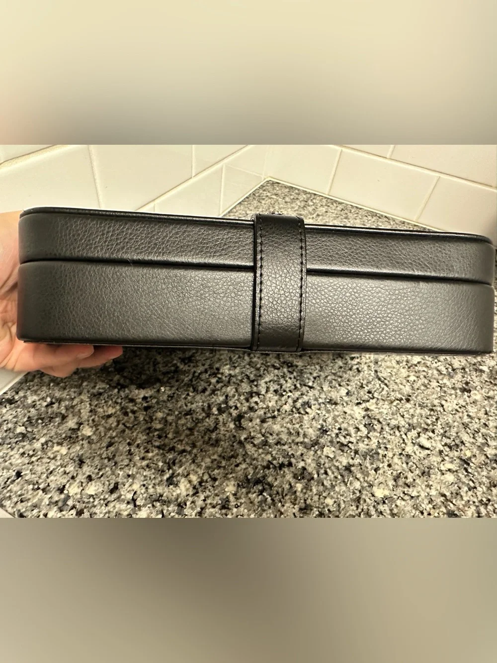 Mele & Co Black Leather Jewelry /Accessories / Watch Organizer Box